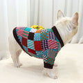 Colourful Contrast Wool Dog Sweater - Fashion Statement Knitwear