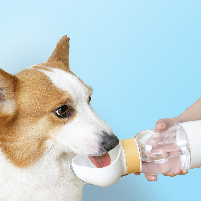 Twist-Open Portable Pet Water Bottle – 350–600ml | 6 Designs | Water or Water & Food