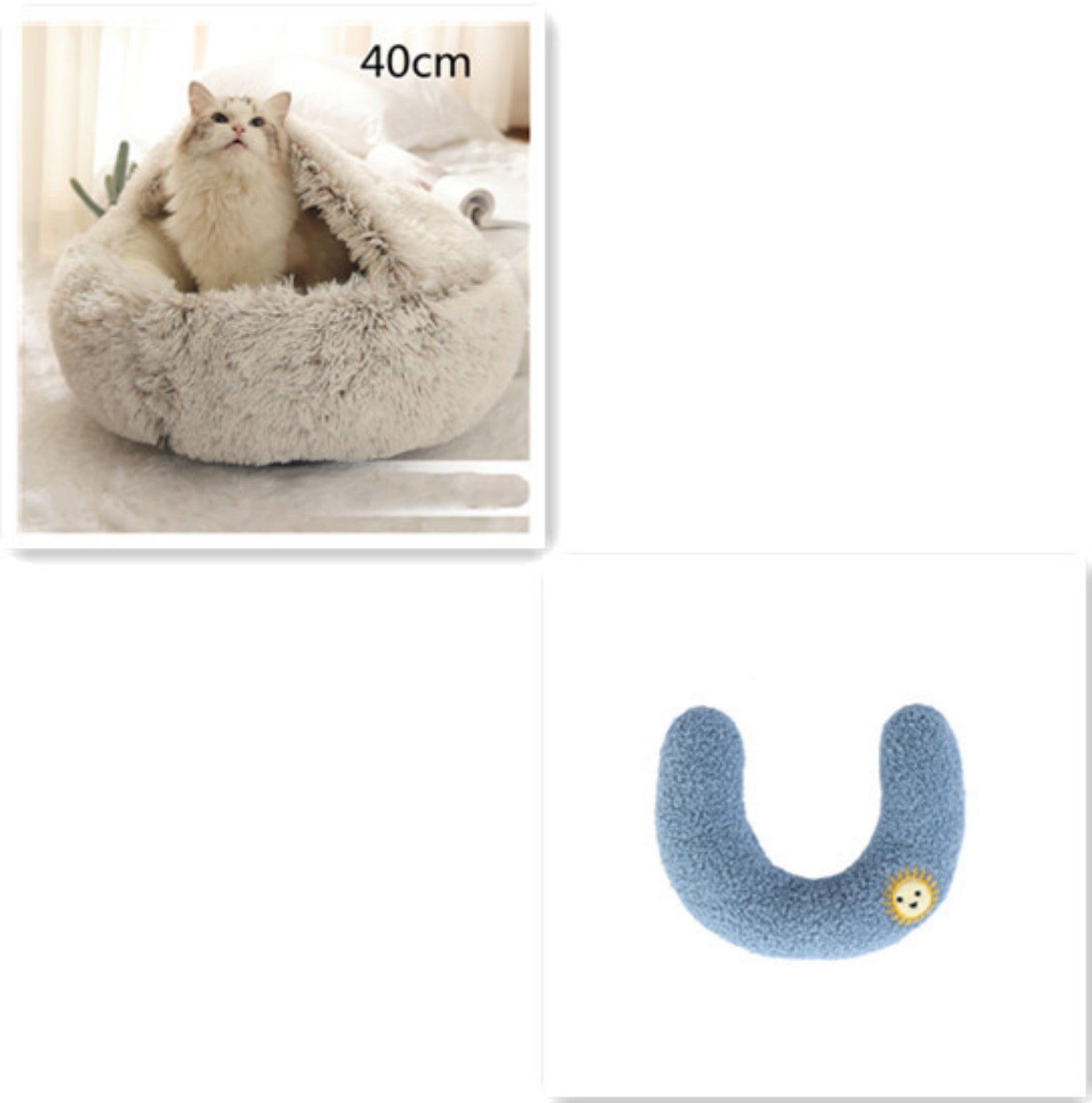 Cozy Co. - Plush Round Pet Bed - for Dogs & Cats