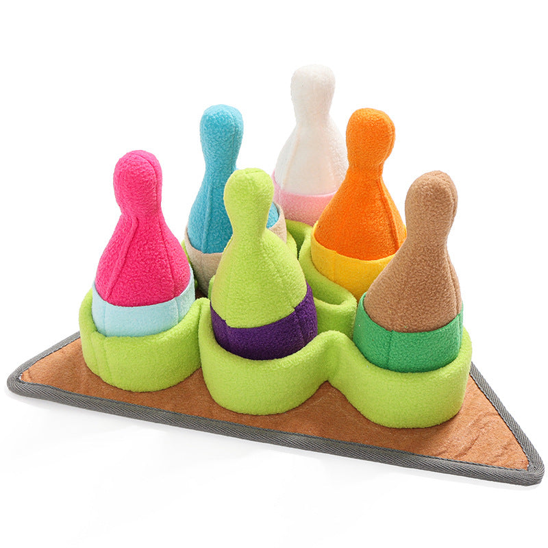 Pet Puzzle Bowling Snuffle Toy - Intelligence Training & Slow Feeding