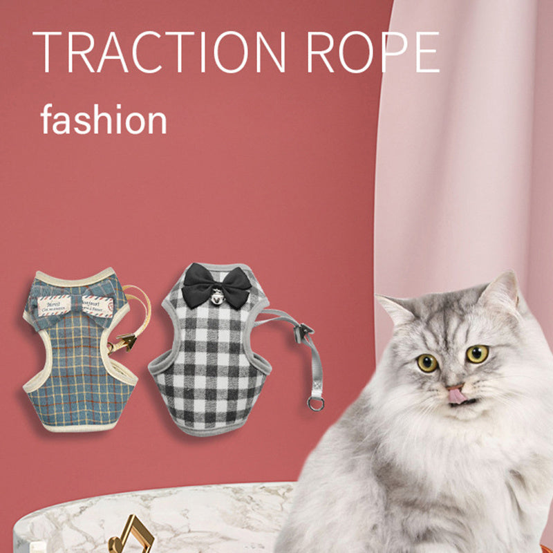 Bowtie Cat Harness & Lead Set | Adjustable Vest Style | 5 Stylish Designs