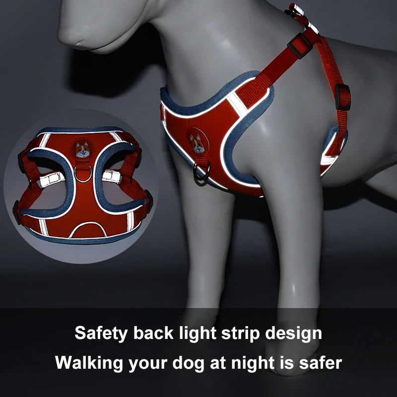 ColorPup - No Pull Dog Harness & Lead Set – Reflective Mesh Vest | 6 Colours | S–XL