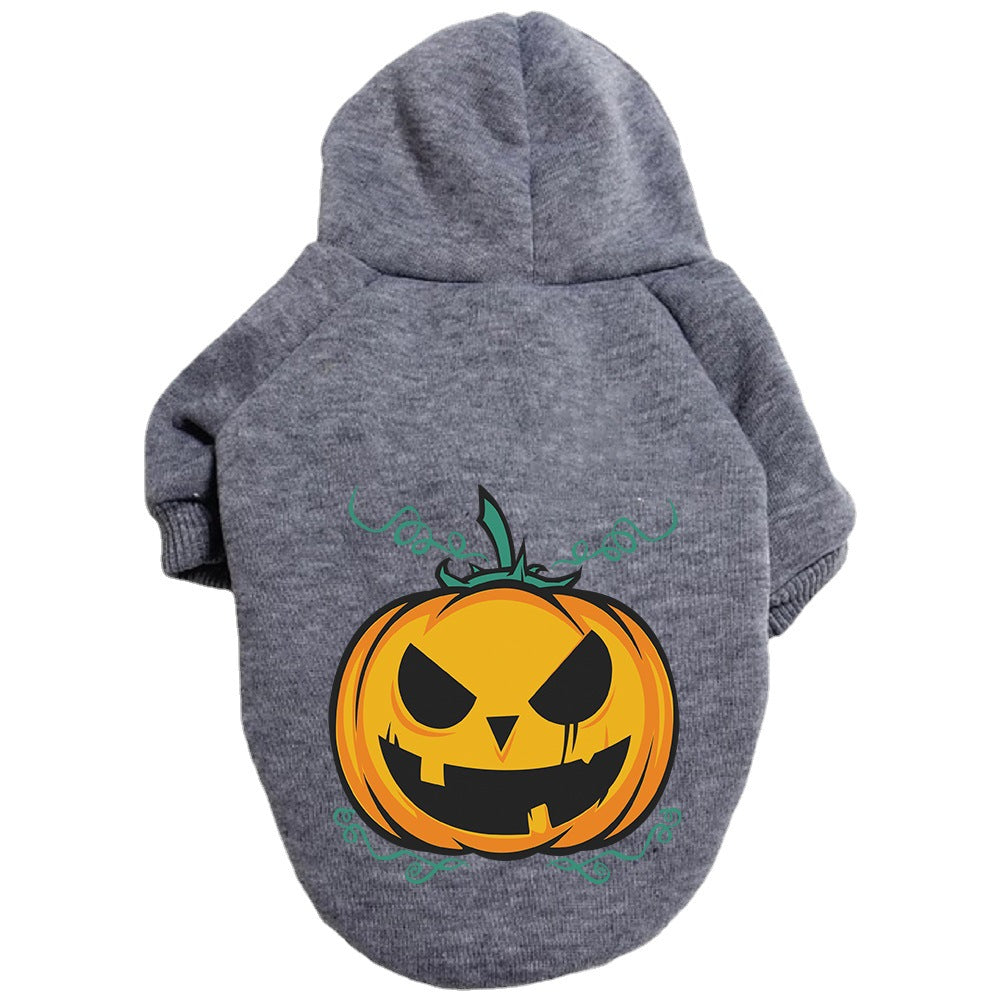Halloween Pumpkin Print Dog Sweater - Spooky Season Style (All Sizes
