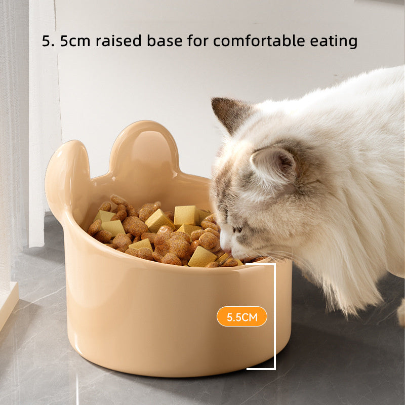 Blush Critter Ceramic Pet Bowl - Cute Character Design