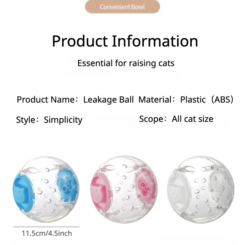 Slow Feeder Treat Dispensing Ball - Interactive Dog & Cat Toy