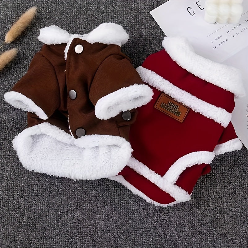 Santa Claus Knitted Dog Vest – Cosy Christmas Jacket for Small & Medium Dogs