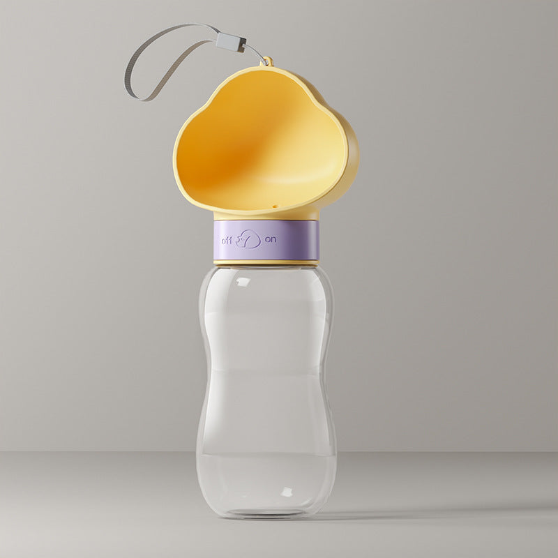 Twist-Open Portable Pet Water Bottle – 350–600ml | 6 Designs | Water or Water & Food