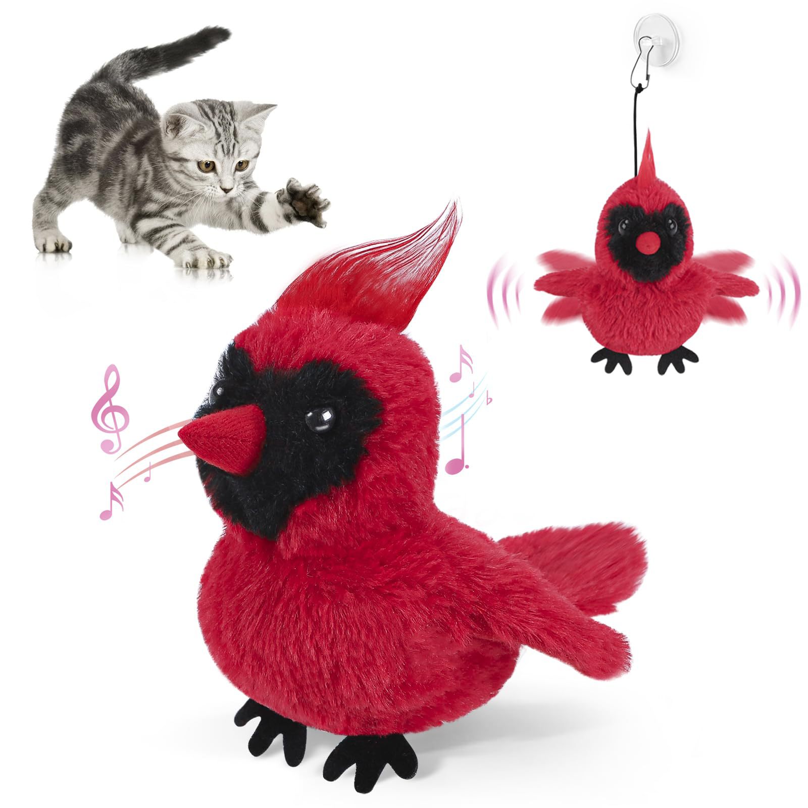 USB Rechargeable Flapping Bird Cat Toy - Electronic (6 Bird Variants)