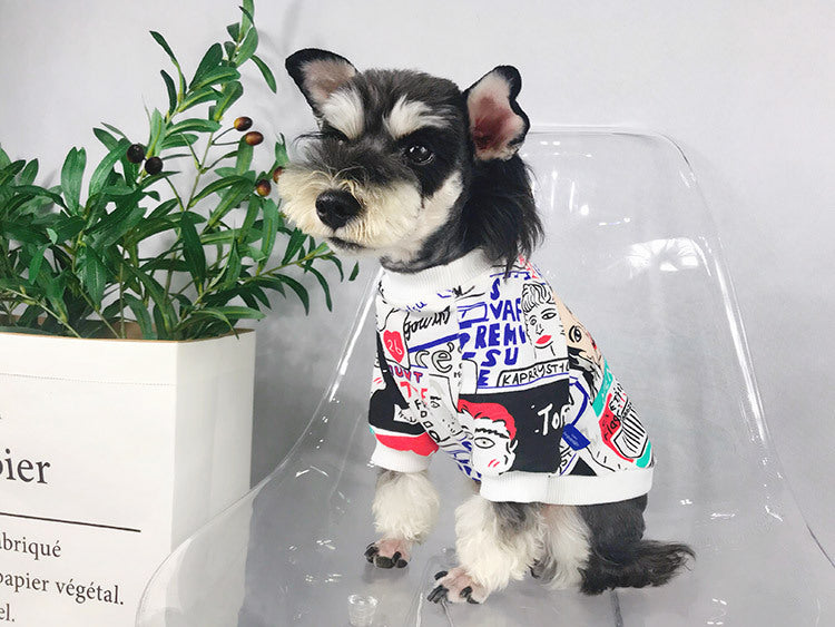 Magazine Fashion Style Cotton Dog Coat  - for Medium & Large Breeds