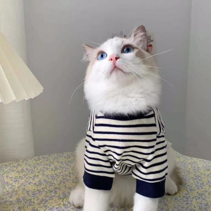 Soft Cotton Two-Legged Cat & Dog Sweater - Classic Style