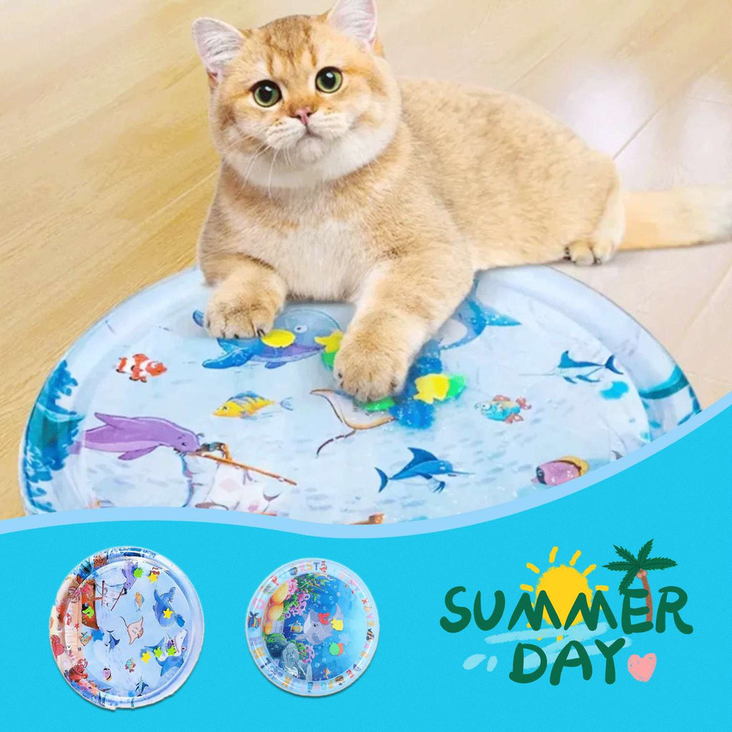 Inflatable Cooling Water Bed Ice Mat for Dogs & Cats - Summer Cool Pad