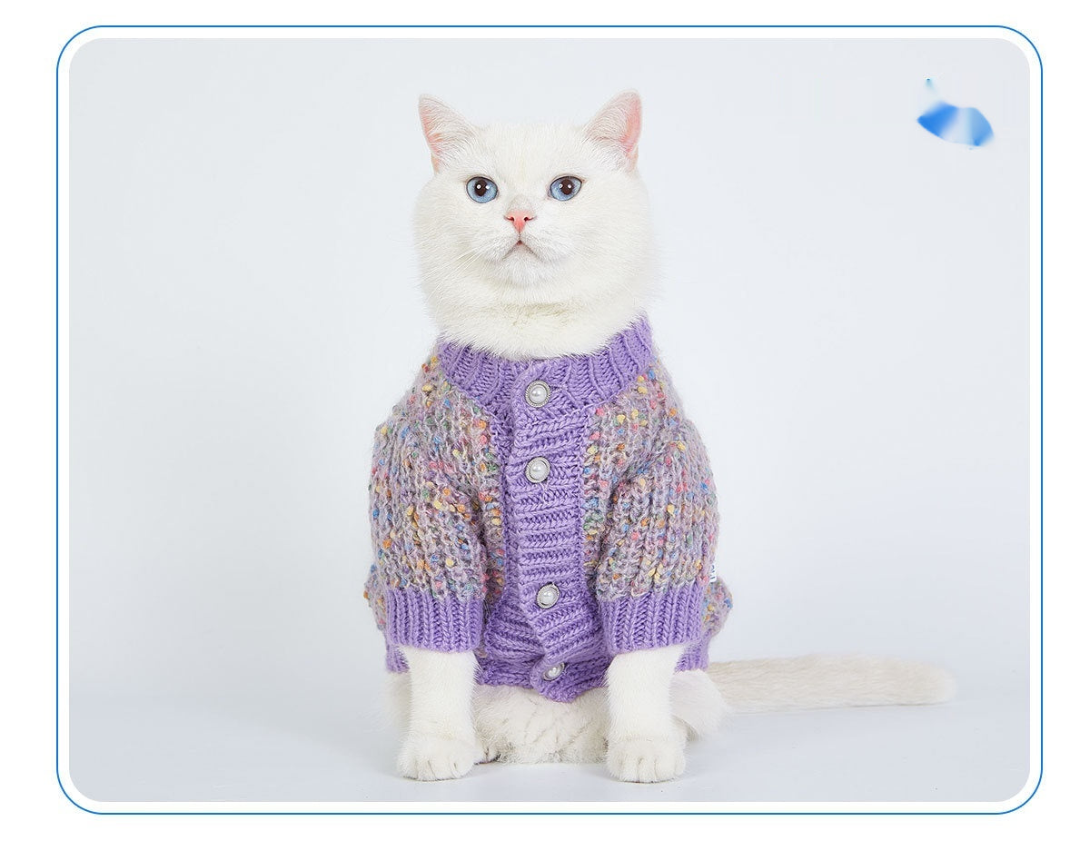 Purple Dog Cardigan - Cosy Style for Larger Breeds