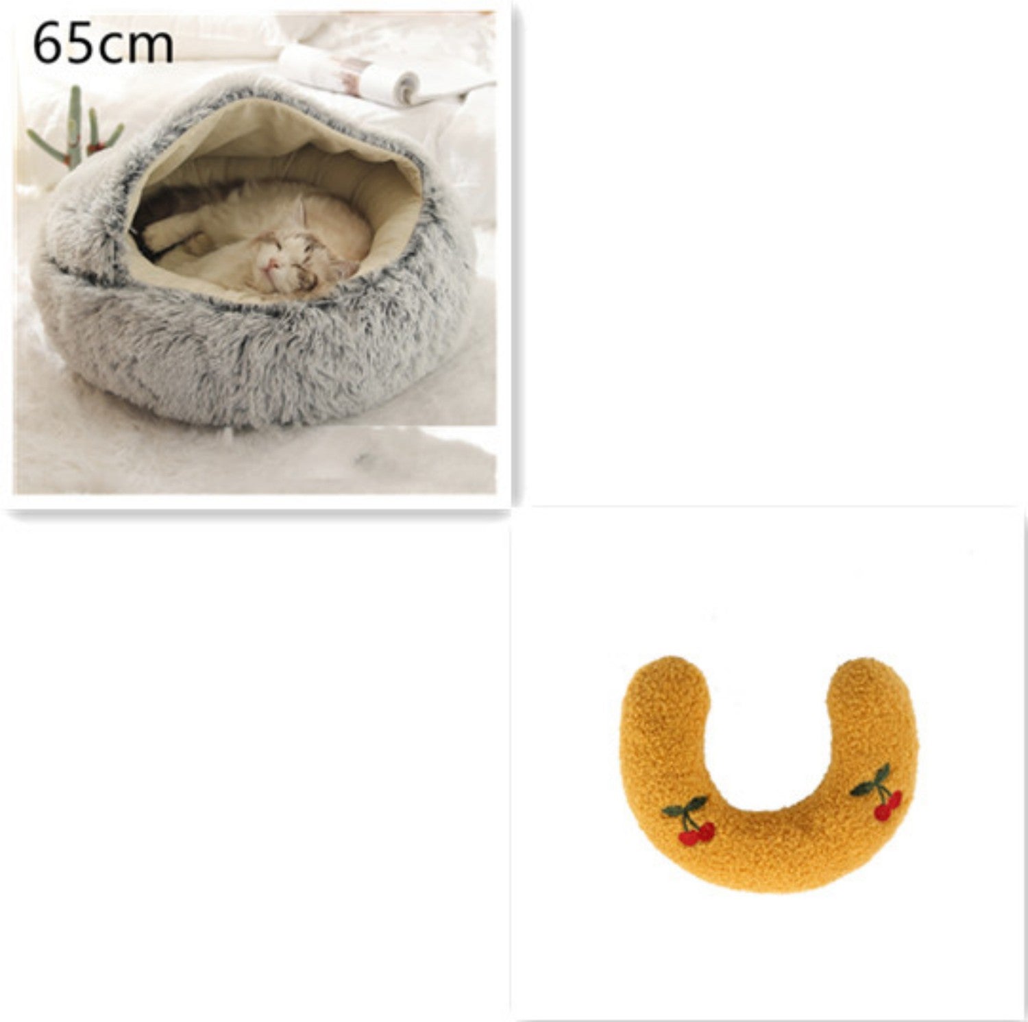 Cozy Co. - Plush Round Pet Bed - for Dogs & Cats