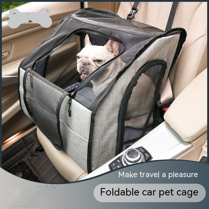 Portable Folding Dog Crate for Car Journeys - Soft Sided | Travel Cage & Nest | M & L
