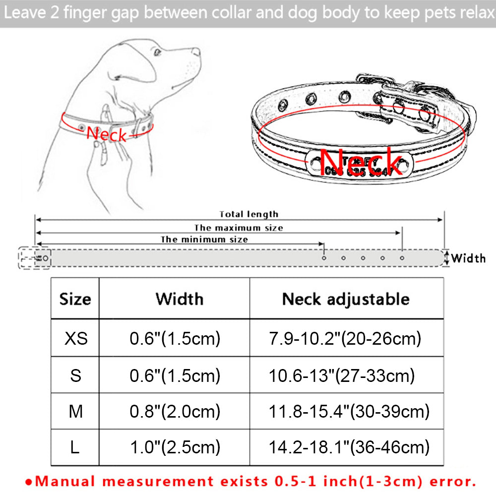 DIY Alphabet Letter Dog Name Collar - PU Leather, 5 Colours, XS-L