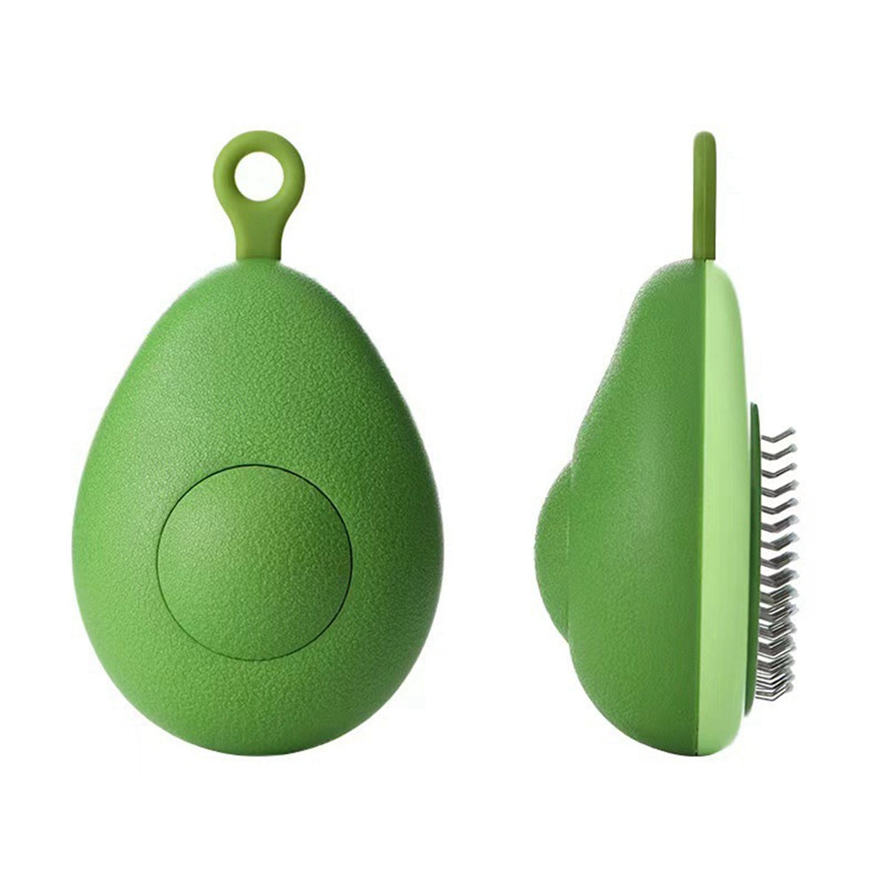 Self-Cleaning Pet Grooming Brush – One-Click Hair Release | Avocado & Lemon | Cats & Dogs