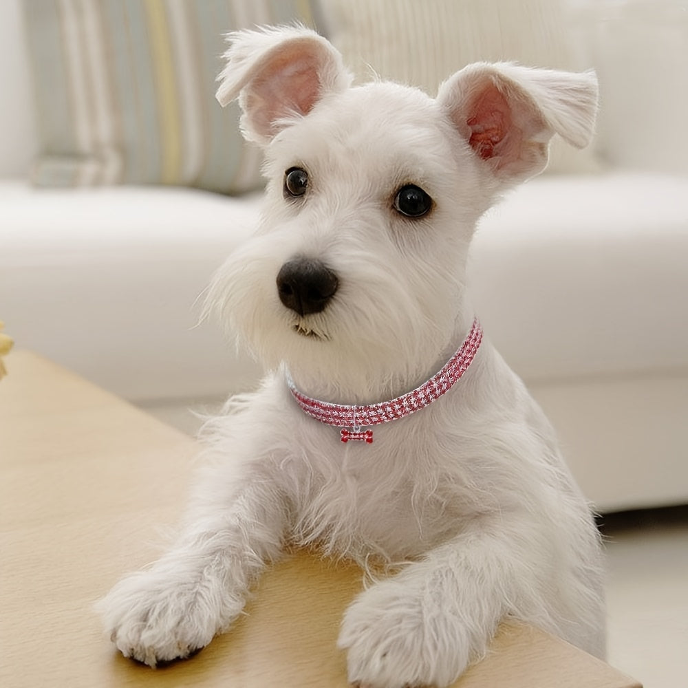 Pet Dog Rhinestone Adjustable Necklace