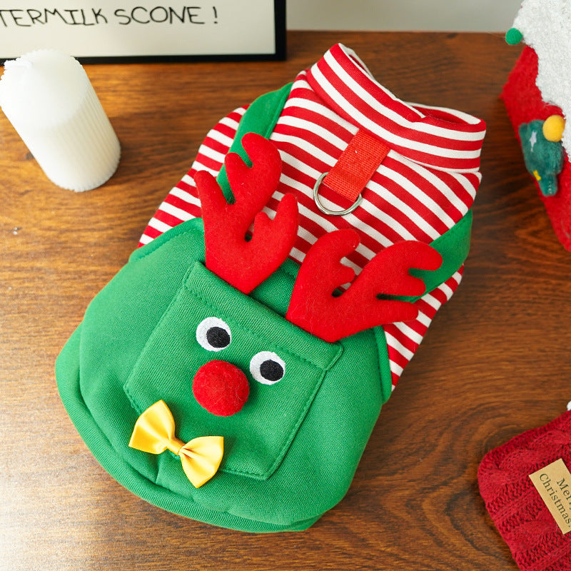 Christmas Dungaree Pet Outfit - For Dogs & Cats (Vest OR 4 Leg Option - All Sizes)