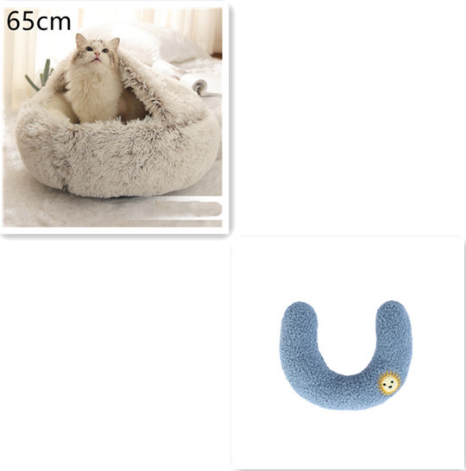 Cozy Co. - Plush Round Pet Bed - for Dogs & Cats