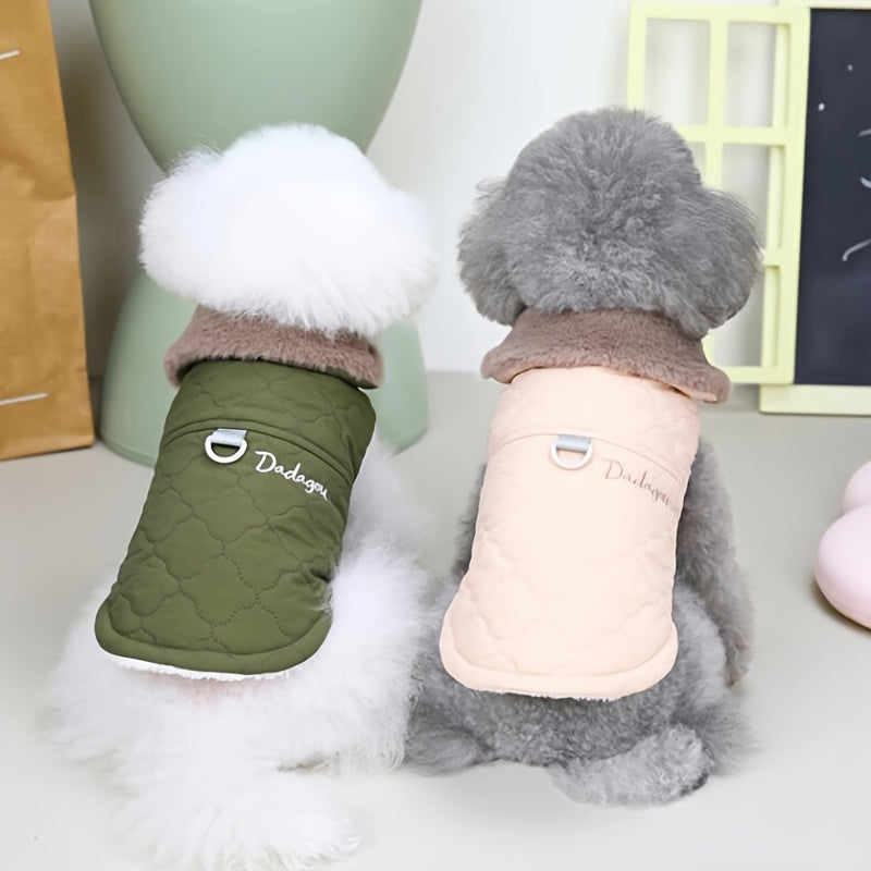 Luxury Dog Jacket – Warm Snap Button Coat for Small Dogs | Autumn & Winter