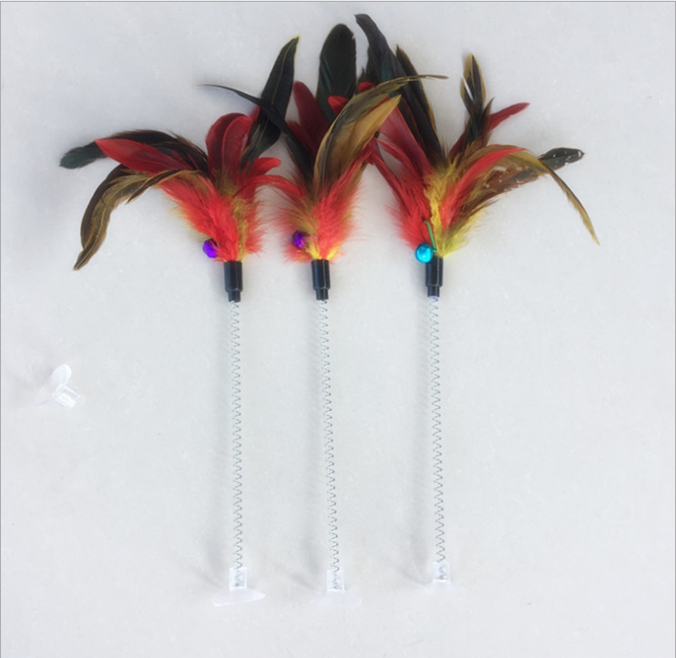 Solid Wood Cat Turntable Toy with Bite-Resistant Wand - 17 Variants