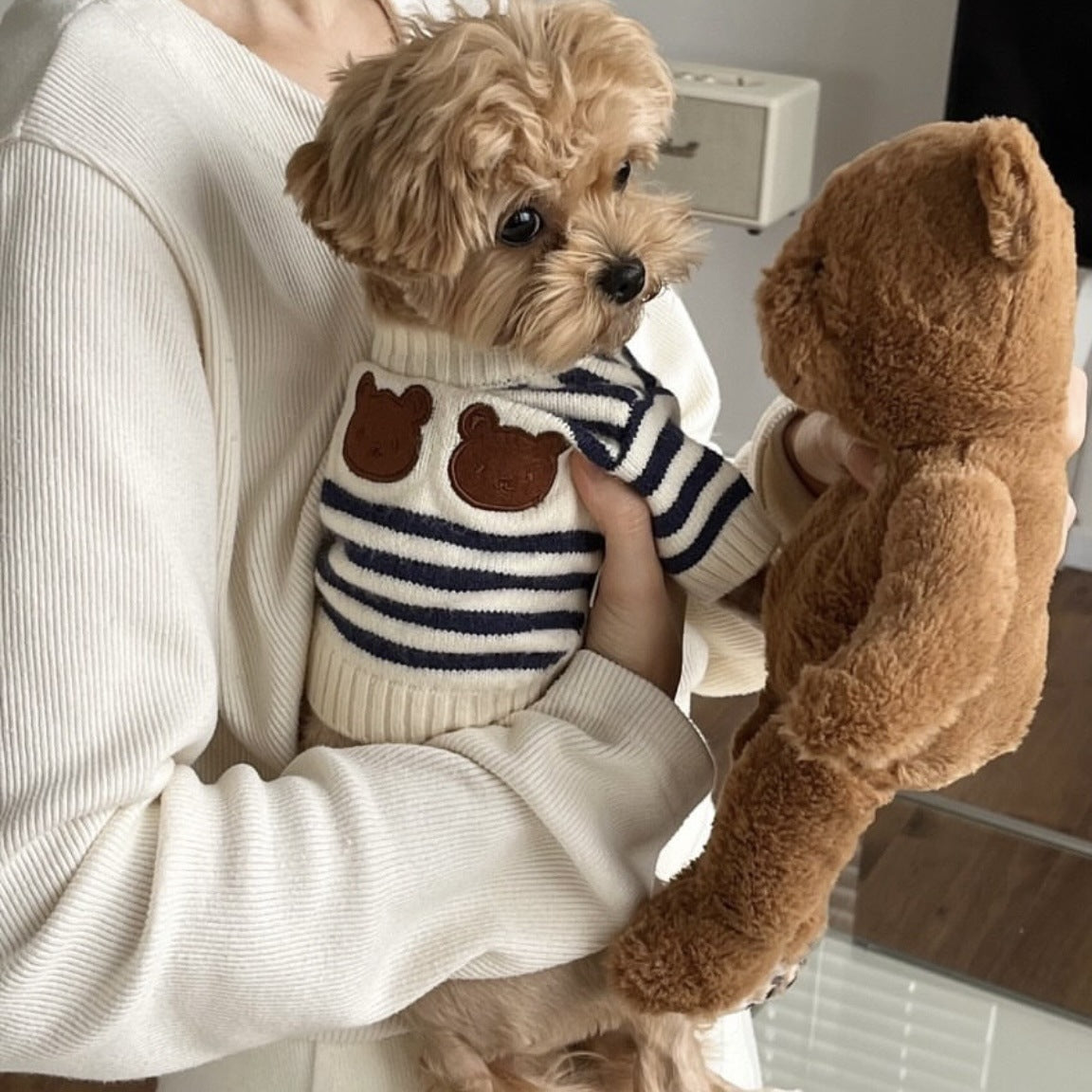 Korean Style Warm Pet Knitted Sweater Autumn And Winter