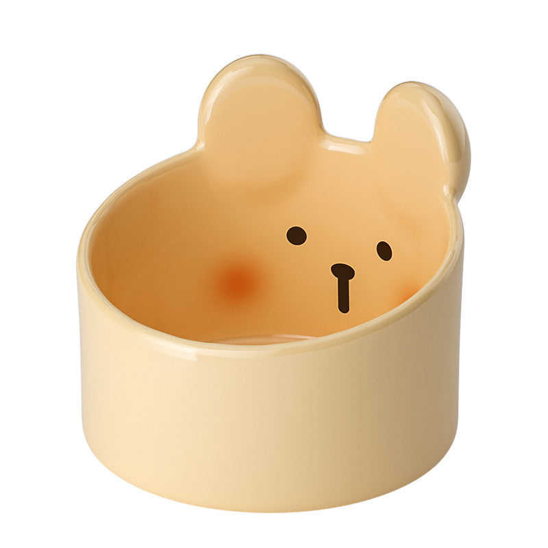 Blush Critter Ceramic Pet Bowl - Cute Character Design