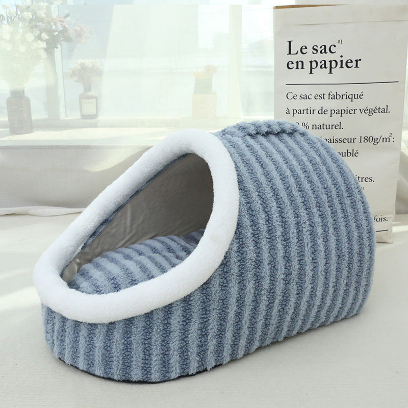 BellyRub Macaron Cat Bed | Double-Layer Plush Nest | S, M & L