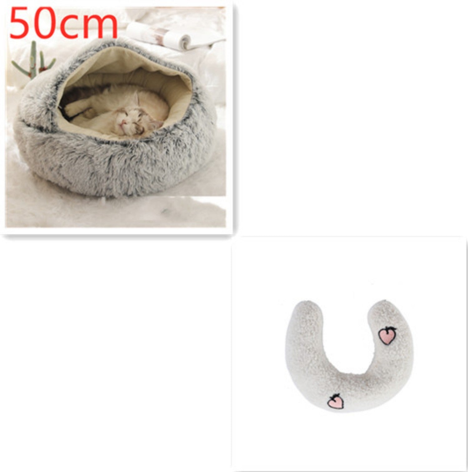 Cozy Co. - Plush Round Pet Bed - for Dogs & Cats